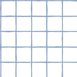 Windowpane in Cornflower on White