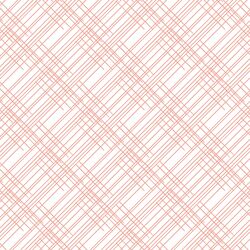Thatched in Peony on White