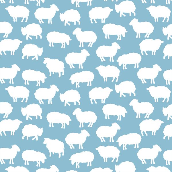 Sheep Silhouette in Breeze