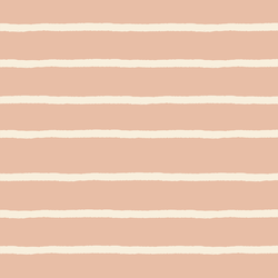 Stripe in Cream on Pink