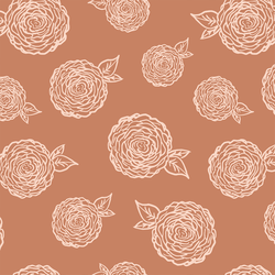 Rose Blockprint in Sunset