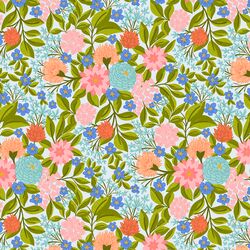Floral Celebration in Sky Blue