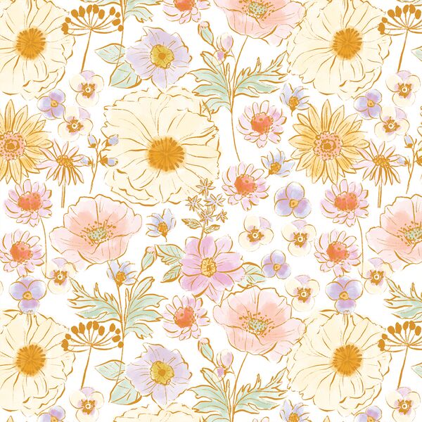 Boho Posies in Retro Sunshine