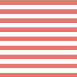 Horizontal Candy Stripe in Living Coral