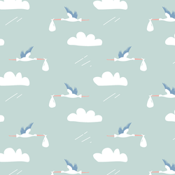 Storks in Aqua