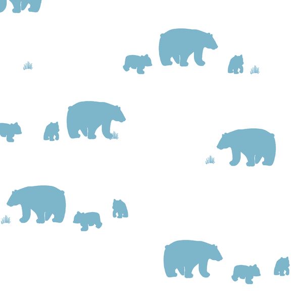 Bear Silhouette in Surf