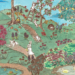 Large Easter Bunny Playground in Bright