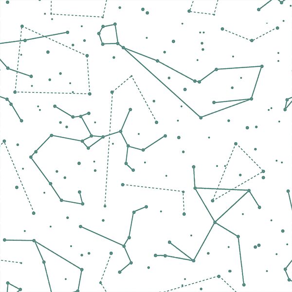 Star Charts in Agate on White