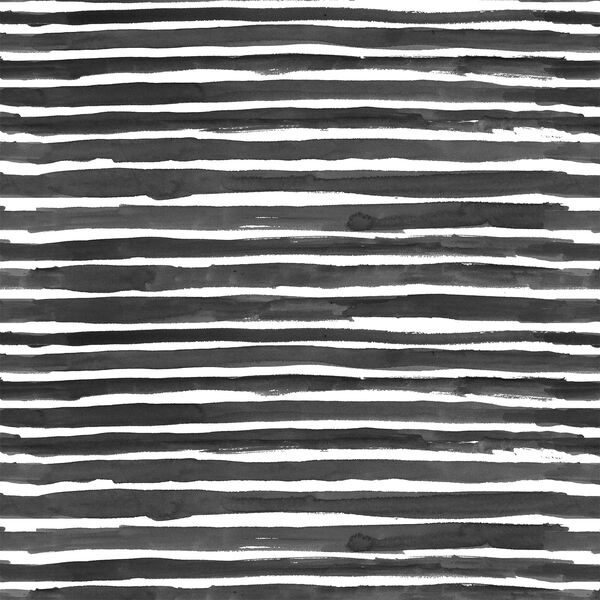Watercolor Wash Stripe in Black