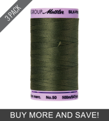 Burnt Olive (9104-0731) - Silk Finish Cotton 50wt - 547 Yards (3 Pack)