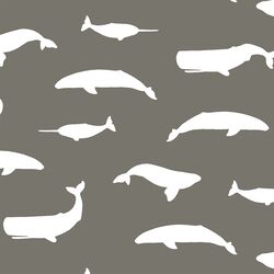 Whale Silhouette in Greige