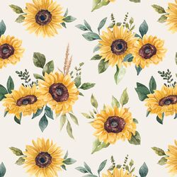Fall Sunflowers in Cream