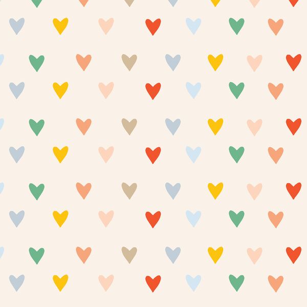 Large Rainbow Hearts in Summer Sunshine