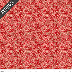 Tonal Roses Wideback in Red