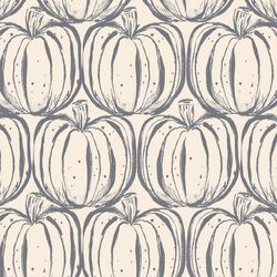 Pumpkin Stack in Blue Gray on Cream