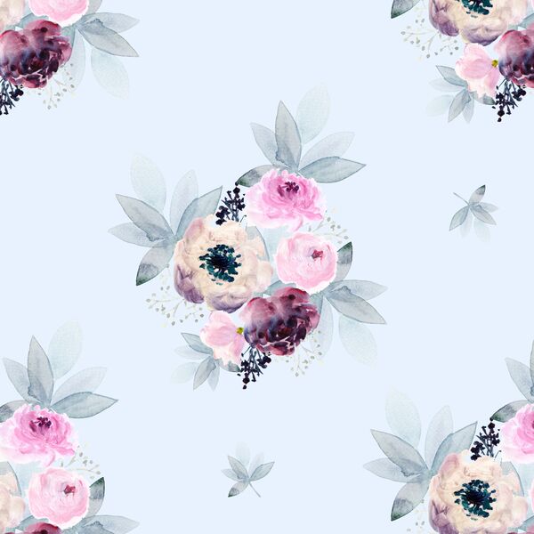 Rainy Day Bouquet in Soft Blue