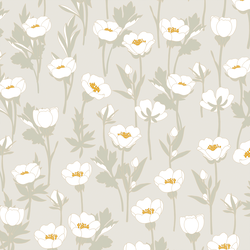 Field of Buttercups in French Gray