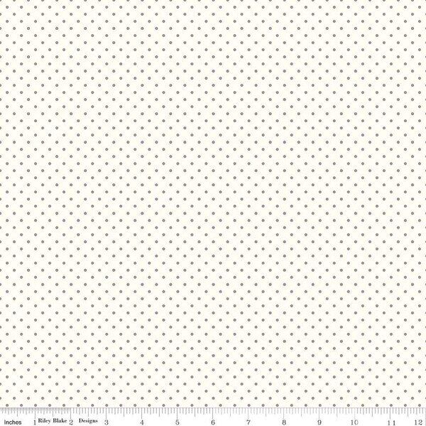Swiss Dot in Gray on Le Crème