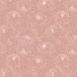 Sketched Garden in Vintage Pink