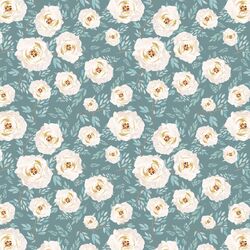 Heritage Rose in Rainy Blue