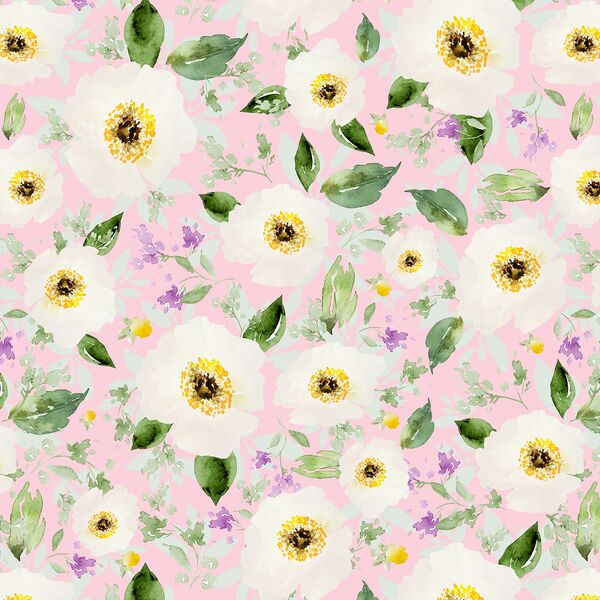 Iced Floral in Bubble Gum