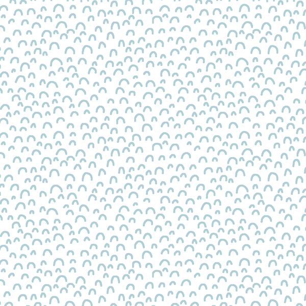 Doodle in Powder Blue on White