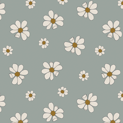 Daisies in Boho Blue