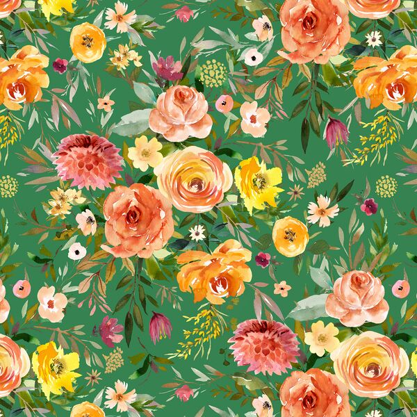 Big Blooms in Green