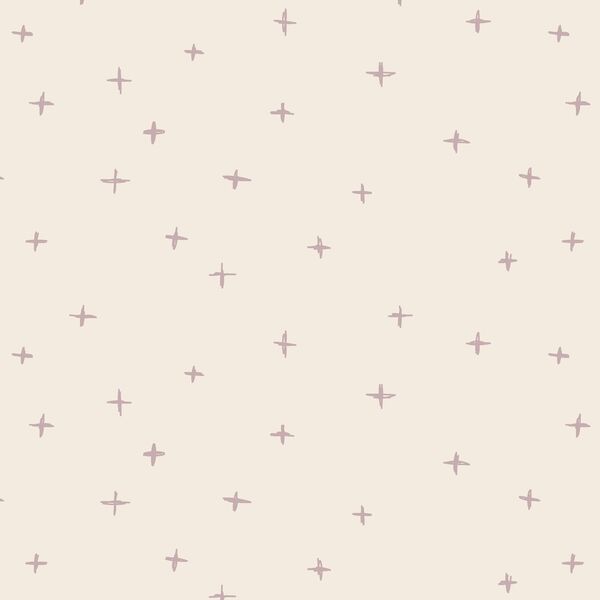 Swiss Crosses in Burnished Lilac on Egret