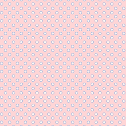 Outlined Dots in Camellia Pink and Blue