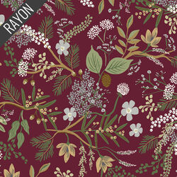 Juniper Forest Rayon in Burgundy