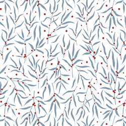 Icy Foliage in White