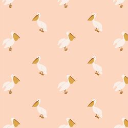 Boho Pelicans in Vintage Blush