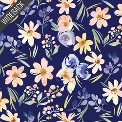 Floral Wideback in Navy