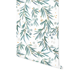 Wispy Leaves in White
