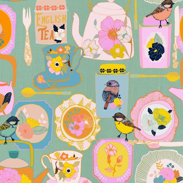 A Tea Party in Mint Green