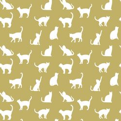 Cat Silhouette in Brass