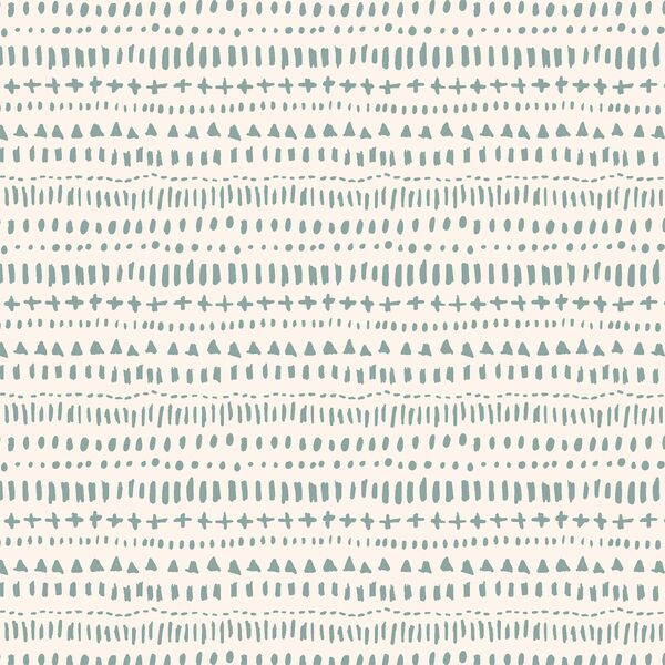 Sketchy Tribal in Dusty Teal