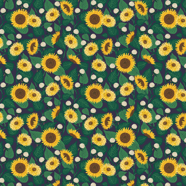 Sunflower Fields in Navy
