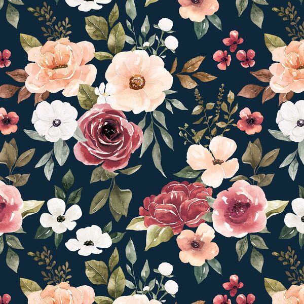 Felicity Floral in Navy Blue