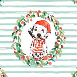 Holiday Wreath in Spruce Stripes