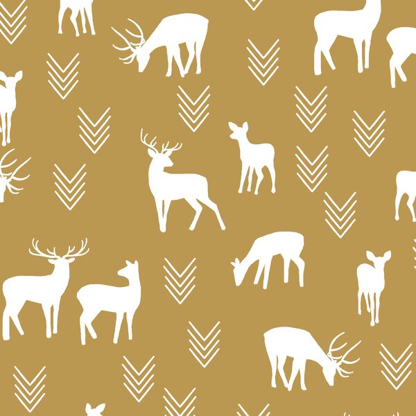 Deer Silhouette in Marigold