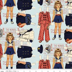 Navy Scout Paper Doll in Blue