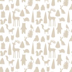 Woodland Animals in White
