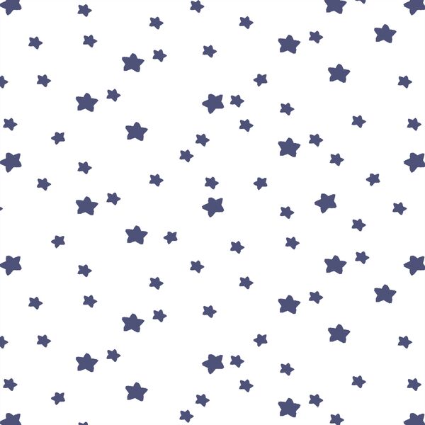 Star Light in Indigo on White