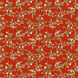 Playful Holly in Ornament Red