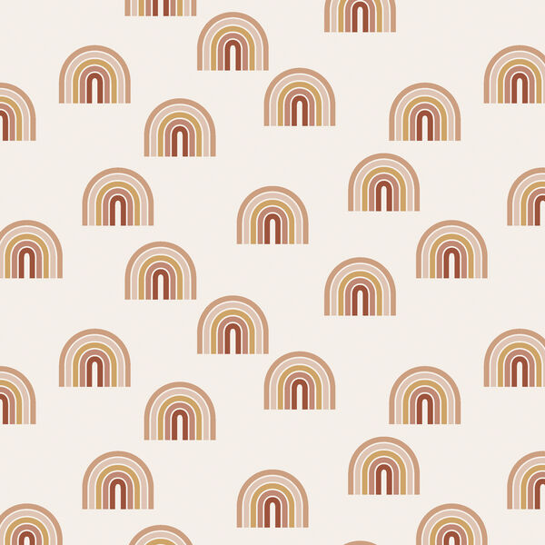Small Retro Rainbows in Pink and Mustard