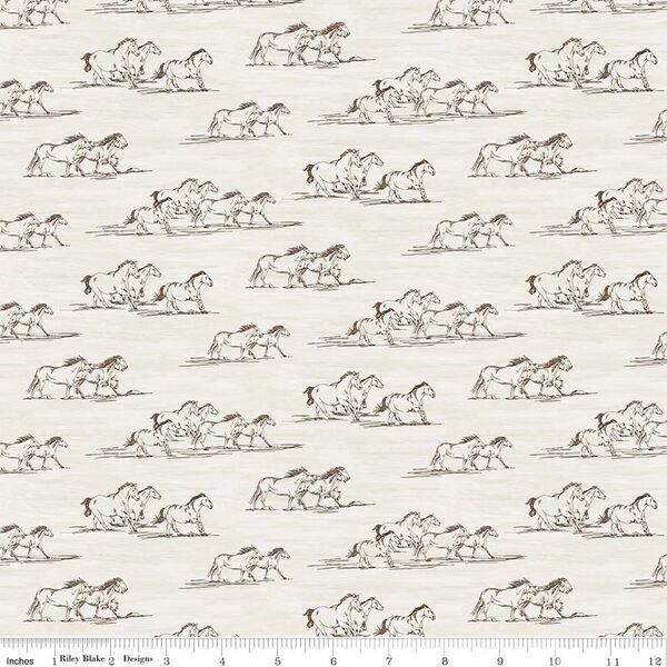 Horse Toile in Cream
