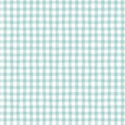 Little Watercolor Gingham in Aqua Blue