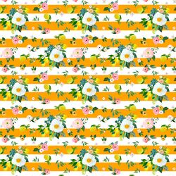 Small Lemon Blossoms in Orange Stripes